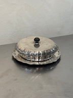 Nickel Silver Serving Dish with Tray – product image 1