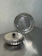 Nickel Silver Serving Dish with Tray – product image 3