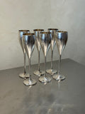 Silver-Plated Champagne Flutes Set of 6 – product image 1