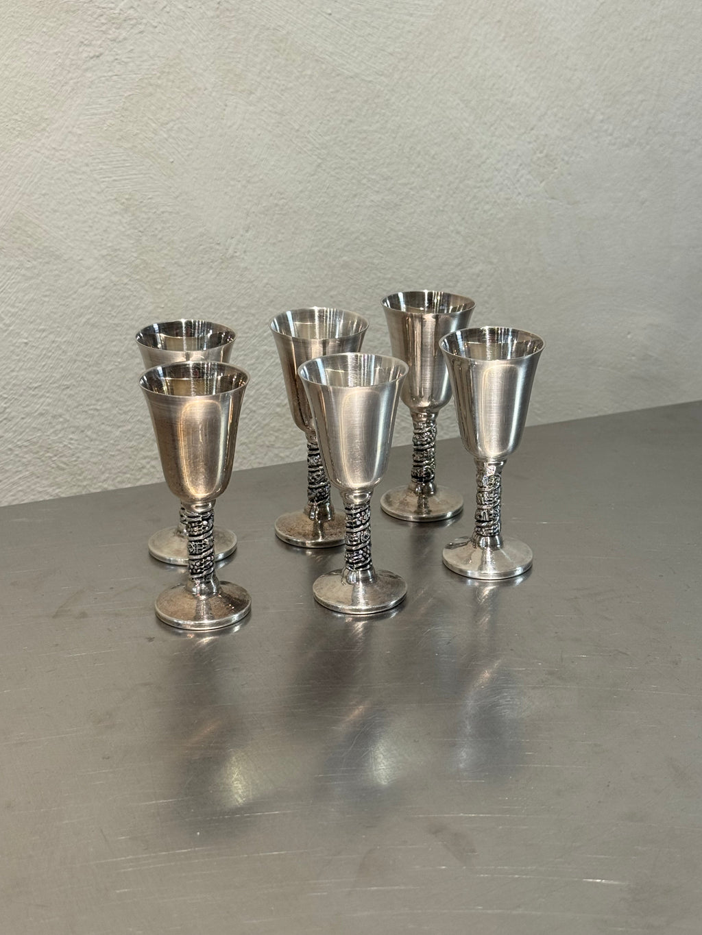 Nickel Silver Snaps Goblets Set of 6 – product image 2