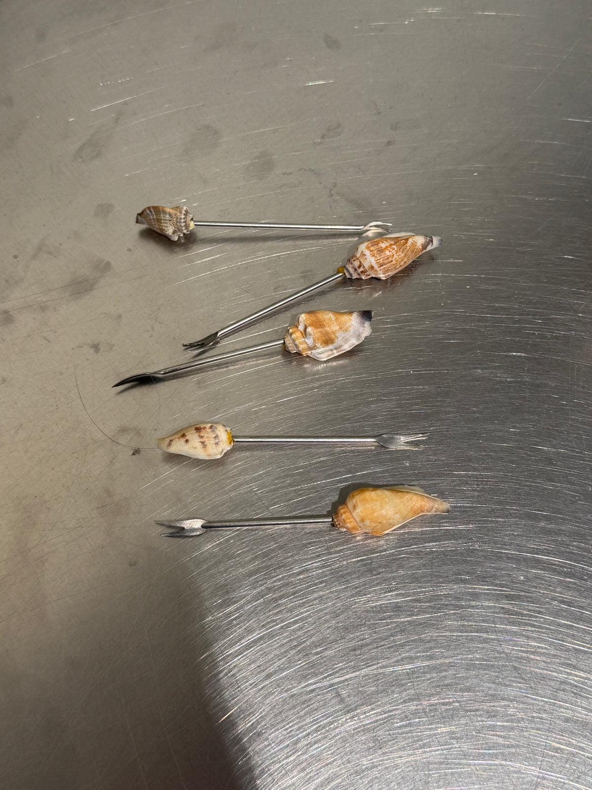 Shell Cocktail Forks with Holder – product image 3