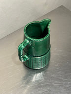 Sarreguemines green pitcher side view