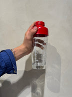 1960s Italian glass cocktail shaker with red top