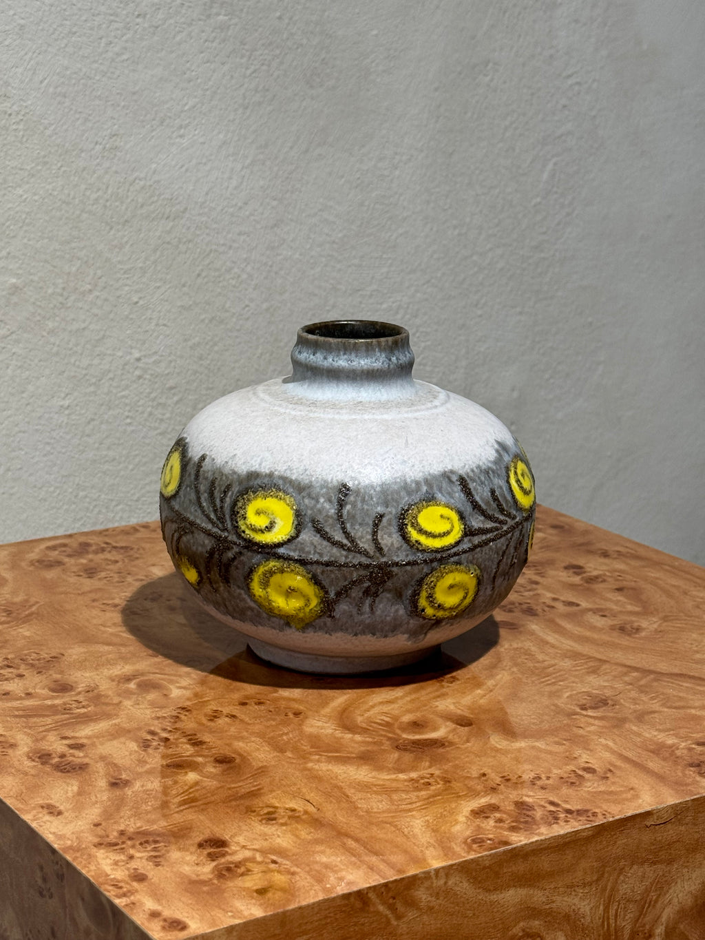 Hand-painted Strehla ceramic vase