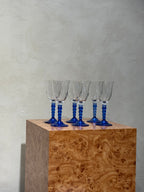 Le Goce wine glasses set of six, 1990s Italy