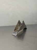 Mid-century silver-plated napkin holder side view
