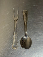 Mid-century Italian serving utensils with shell motifs