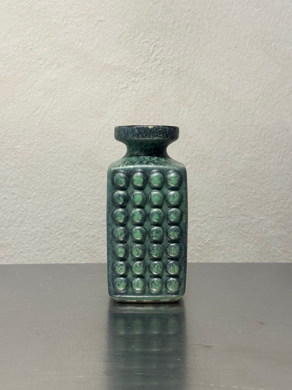 VEB Haldensleben Fat Lava ceramic vase