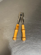 Vintage bamboo handle nutcracker side view