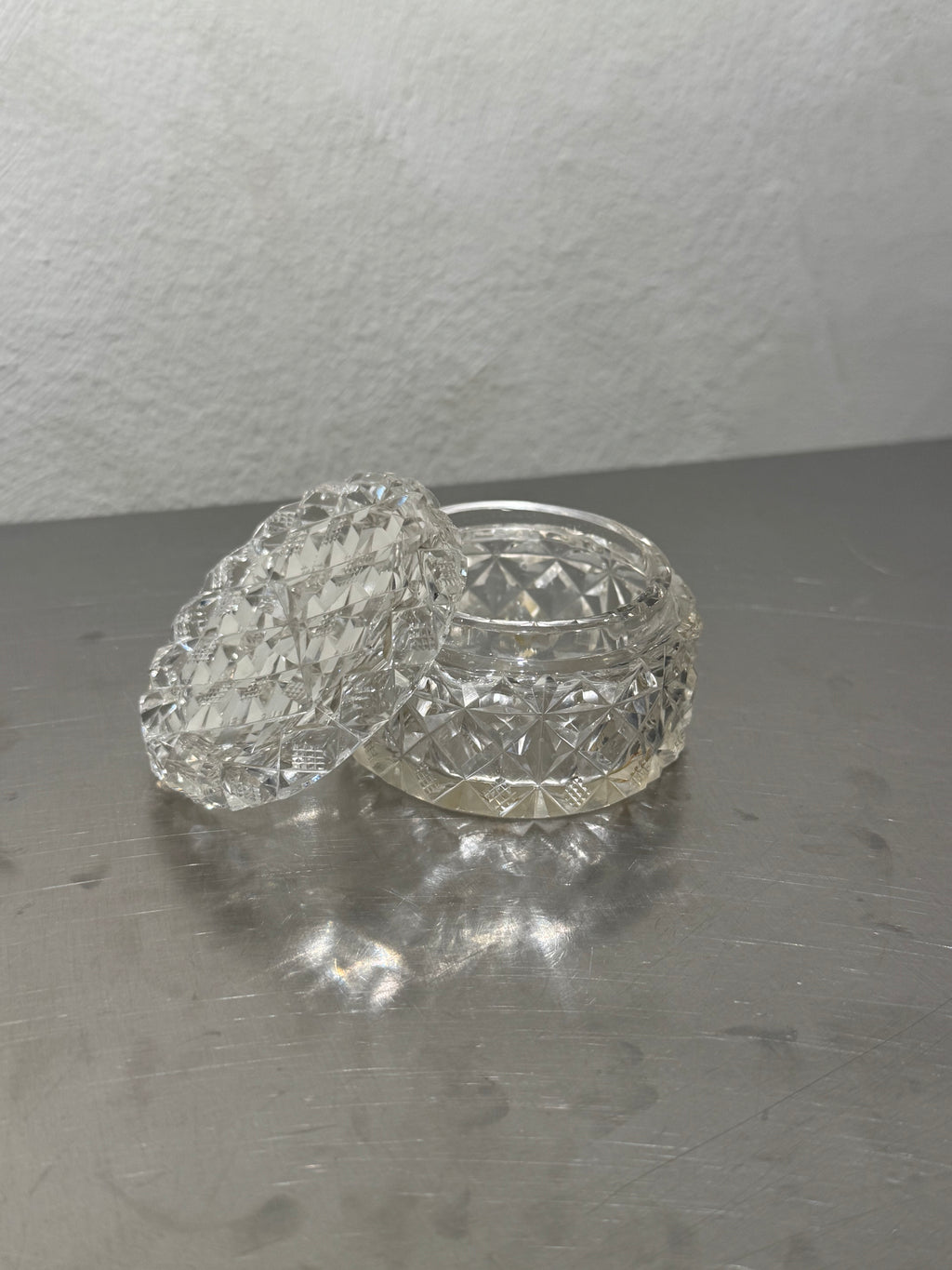 Small antique cut glass box