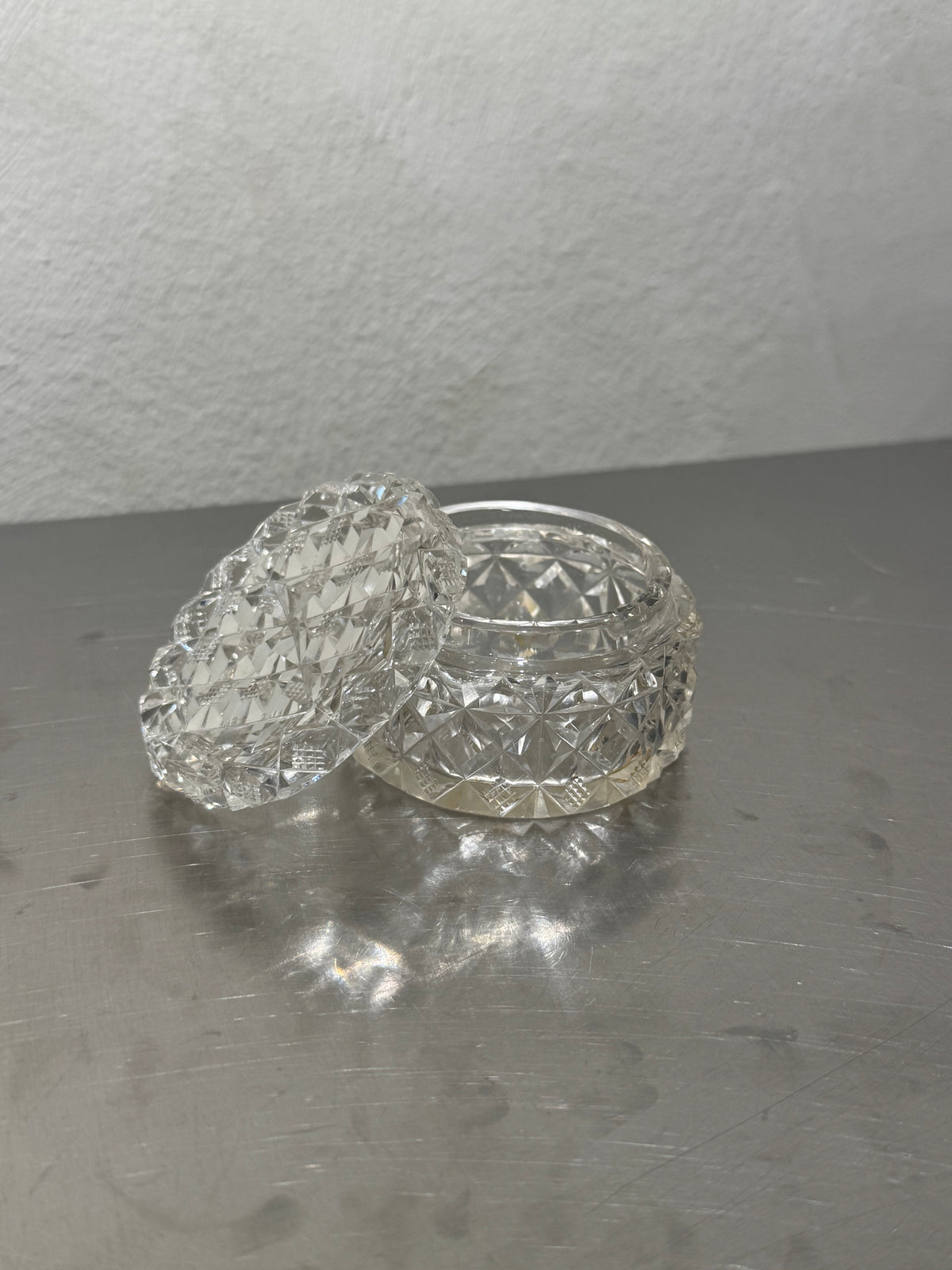Small antique cut glass box