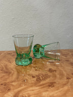 Vintage Trelleborgs Glasbruk shot glasses detail