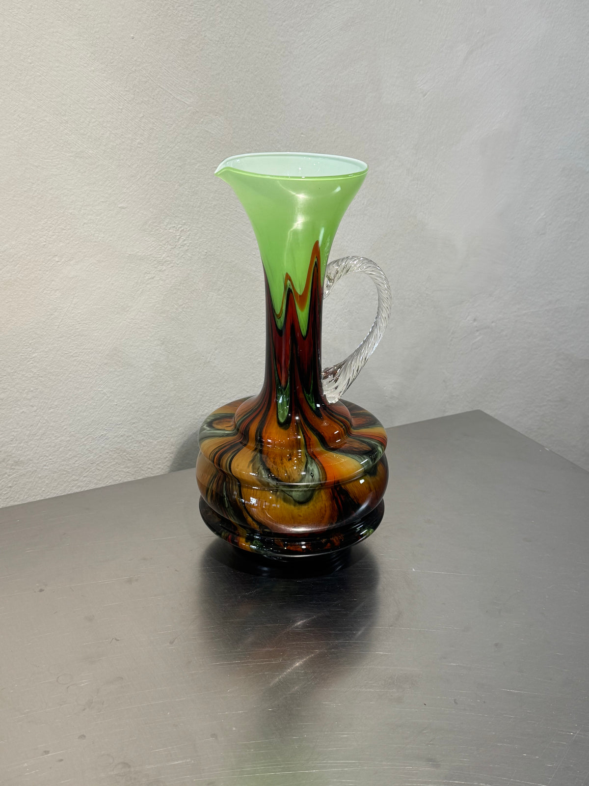 Italian Opalescent Green Pitcher – product image 1
