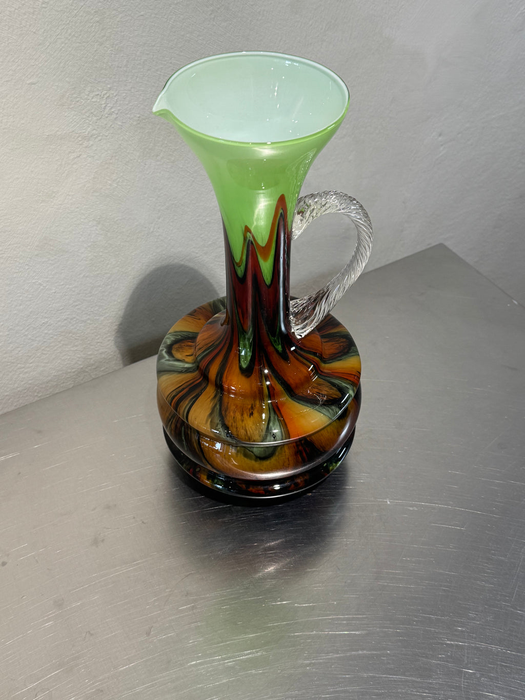 Italian Opalescent Green Pitcher – product image 3