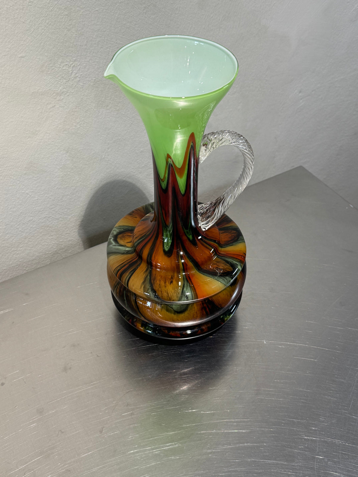 Italian Opalescent Green Pitcher – product image 3