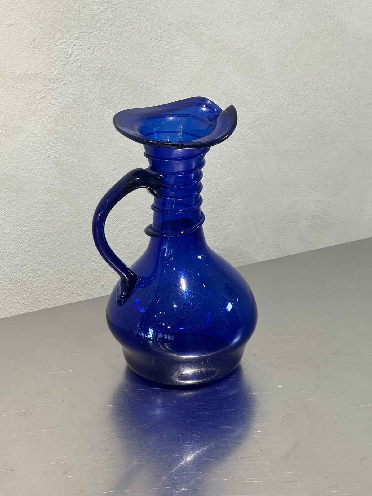Cobalt Blue Glass Pitcher – product image 2