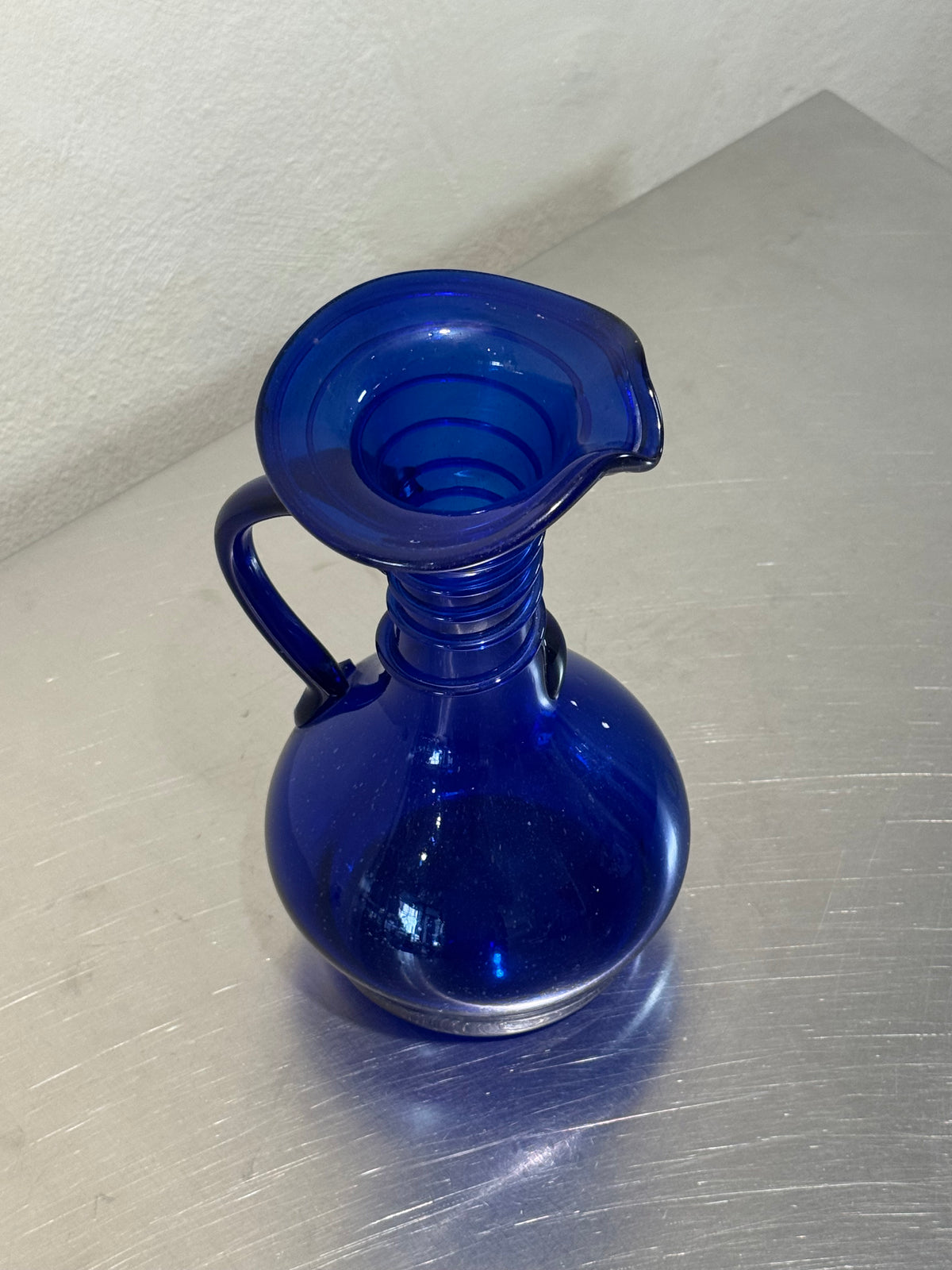 Cobalt Blue Glass Pitcher – product image 3