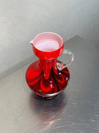 Italian Ruby Red Opaline Pitcher – product image 3