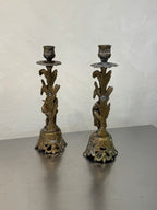 Italian Brass Candleholders Set of 2 – product image 2