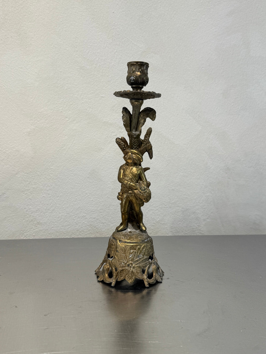 Italian Brass Candleholders Set of 2 – product image 3