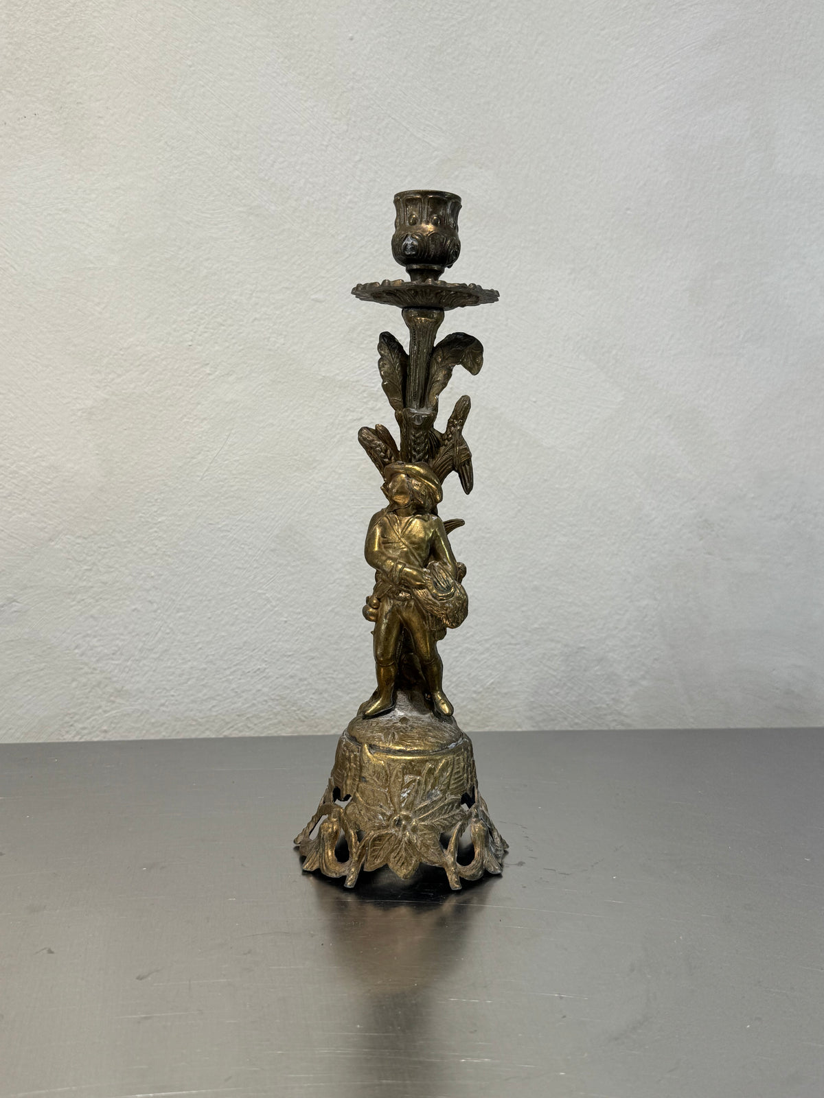 Italian Brass Candleholders Set of 2 – product image 3