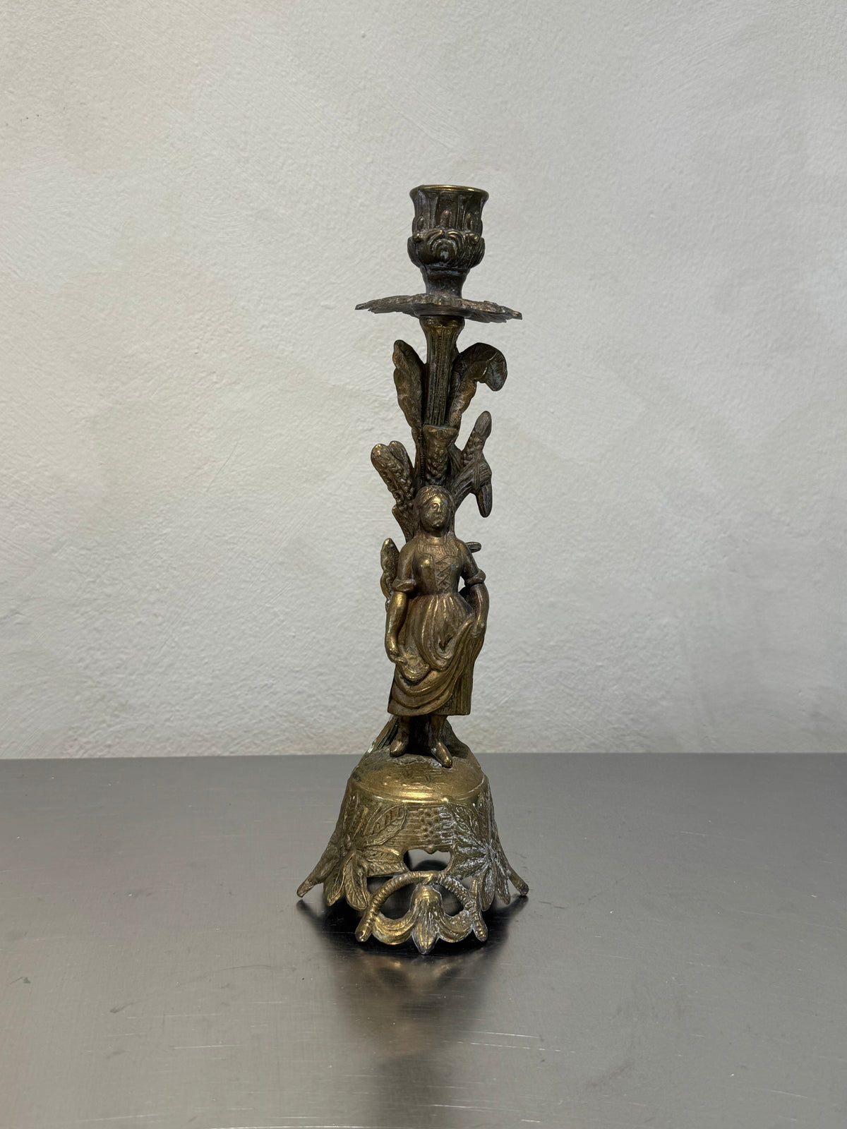Italian Brass Candleholders Set of 2 – product image 4