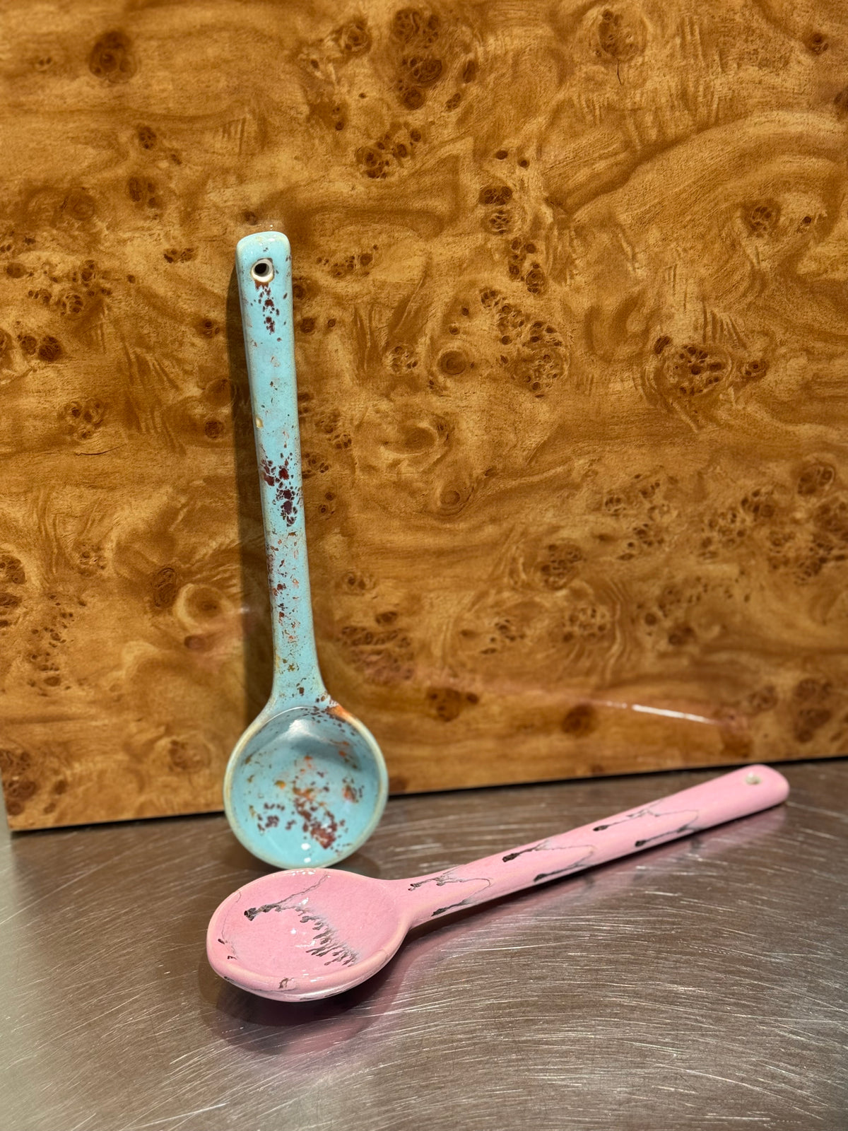 HKLiving 70s Ceramics Serving Spoons Sprinkle set of 2 - featured