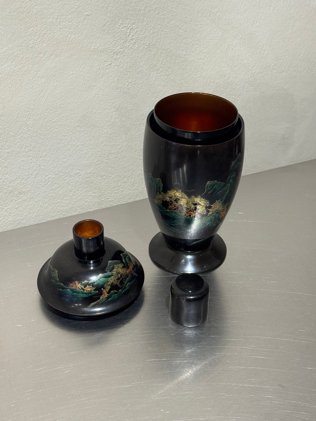 Japanese cocktail cups with gold-coloured interiors