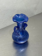 Blue Scavo glass vase with textured ancient-glass finish