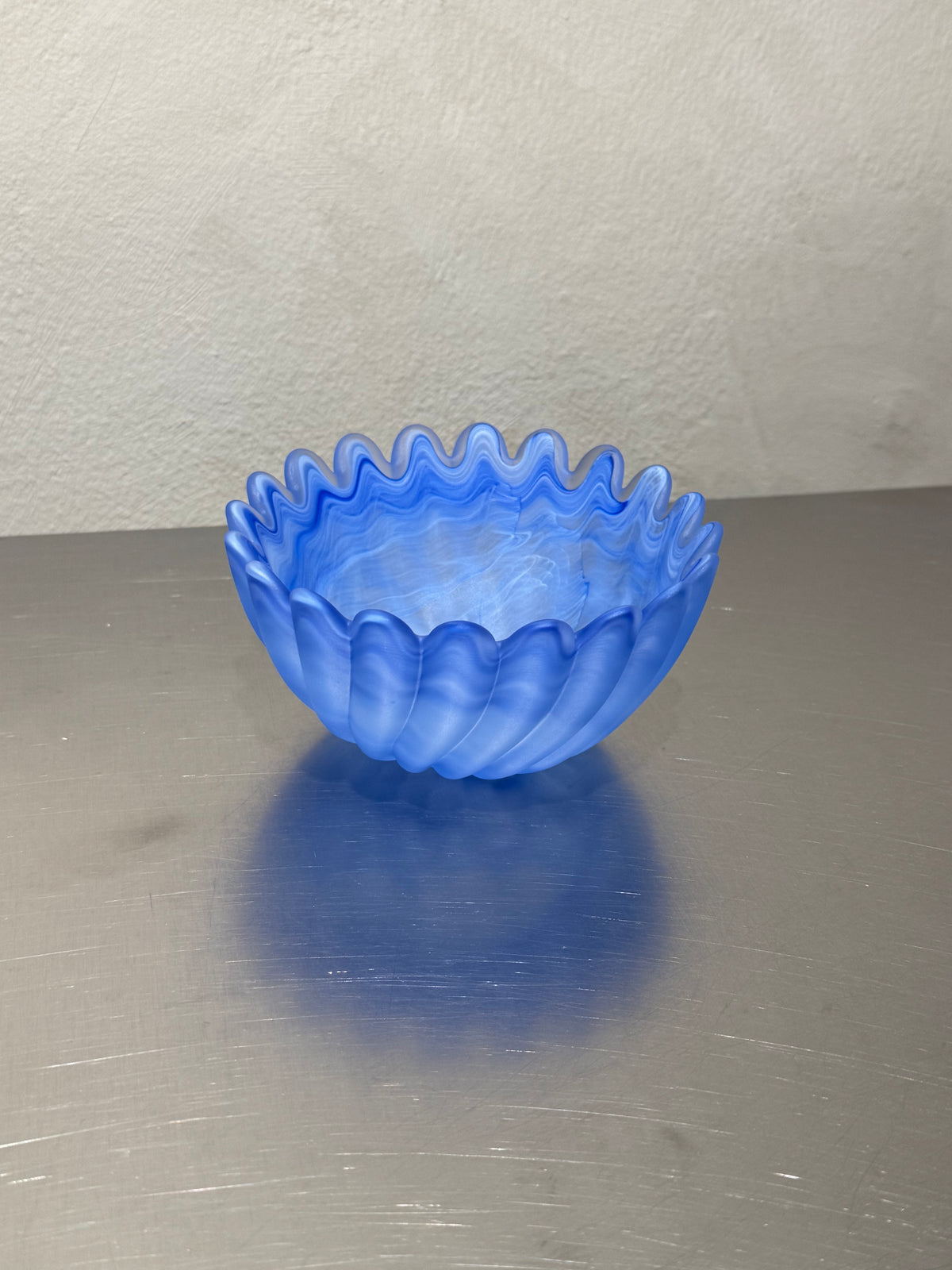 Blue Swirl Glass Bowl