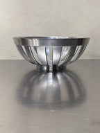 1980s chrome-plated modernist fruit bowl