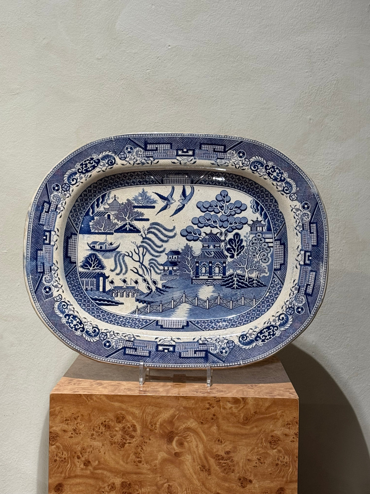 Large Blue Willow Platter