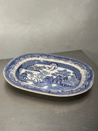 Stort fat med Blue Willow-mönster