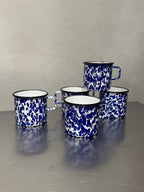 Vintage marbled enamel mug detail