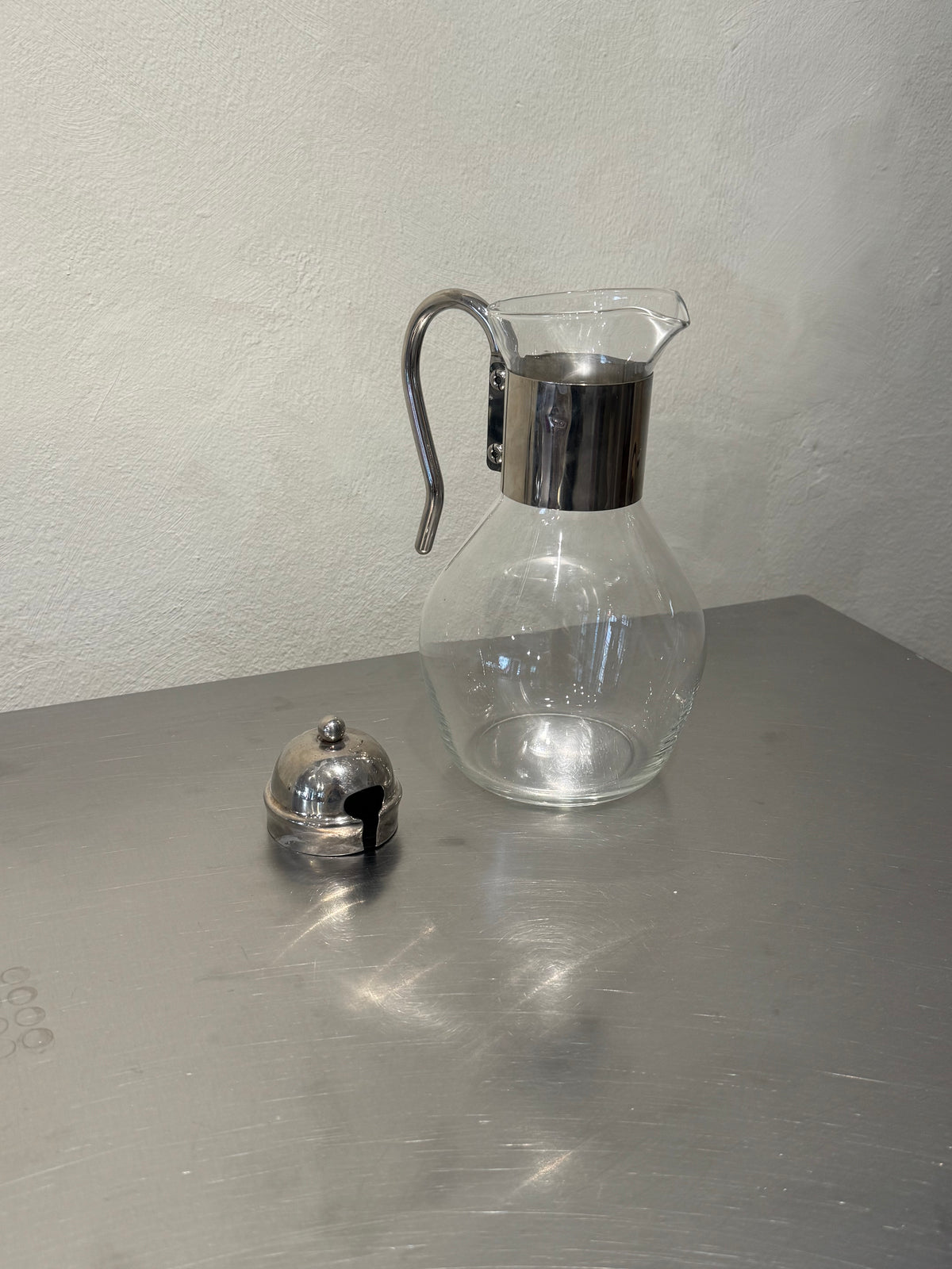 Silver-Plated Glass Wine Pitcher – product image 3