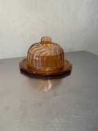 Art Deco Glass Cheese Dish – product image 1