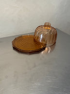Art Deco Glass Cheese Dish – product image 2