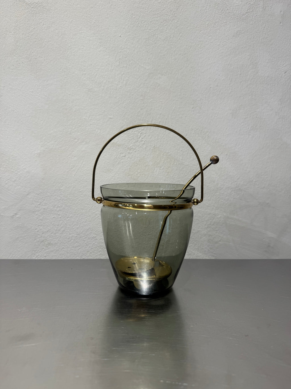 1970s Glass Ice Bucket
