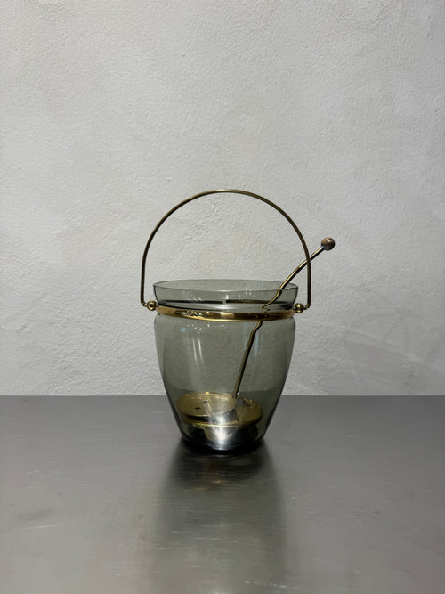1970s Glass Ice Bucket