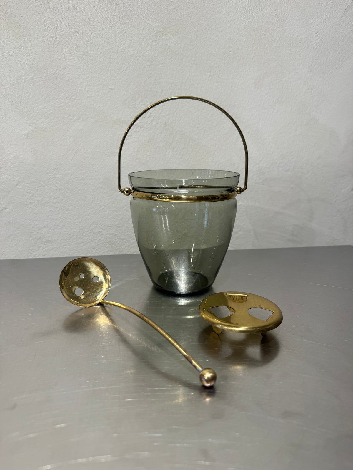 1970s Glass Ice Bucket