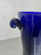 Indigoblå ishink i glas från Björkshult