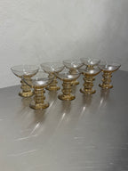 Amber Coupe Glasses Set of 8