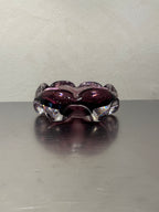 Purple crystal ashtray signed Åfors Bosse Lila