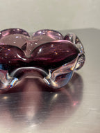 Heavy purple crystal ashtray by Åfors