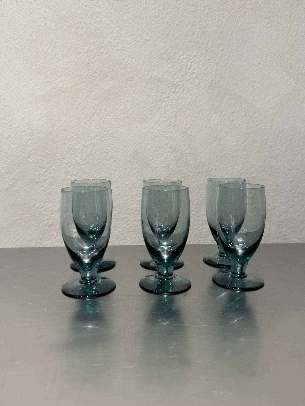 Skruf smoky grey liqueur glasses by Bengt Edenfalk