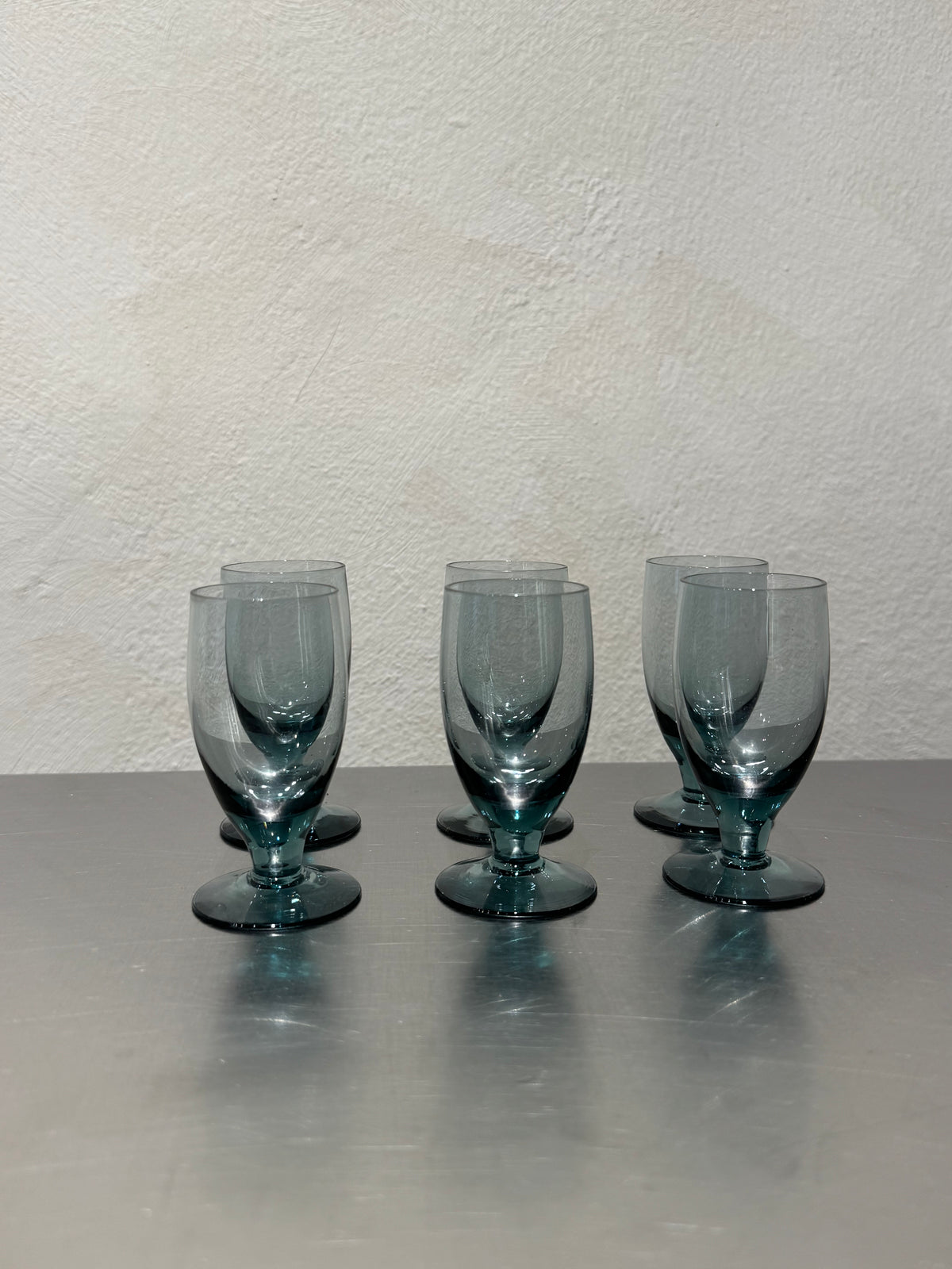 Skruf smoky grey liqueur glasses by Bengt Edenfalk