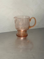 Pink Etched Flower Pitcher – product image 1