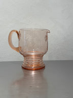 Pink Etched Flower Pitcher – product image 2