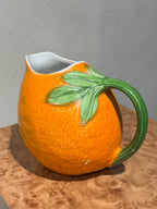 Orange-shaped vintage ceramic pitcher side view
