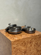 Vintage Gränna Tenn pewter jars in two sizes